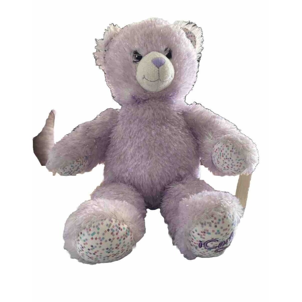 Build a Bear iCarly Purple 16" with Glitter Lavender Plush Bear Stuffed Plush
